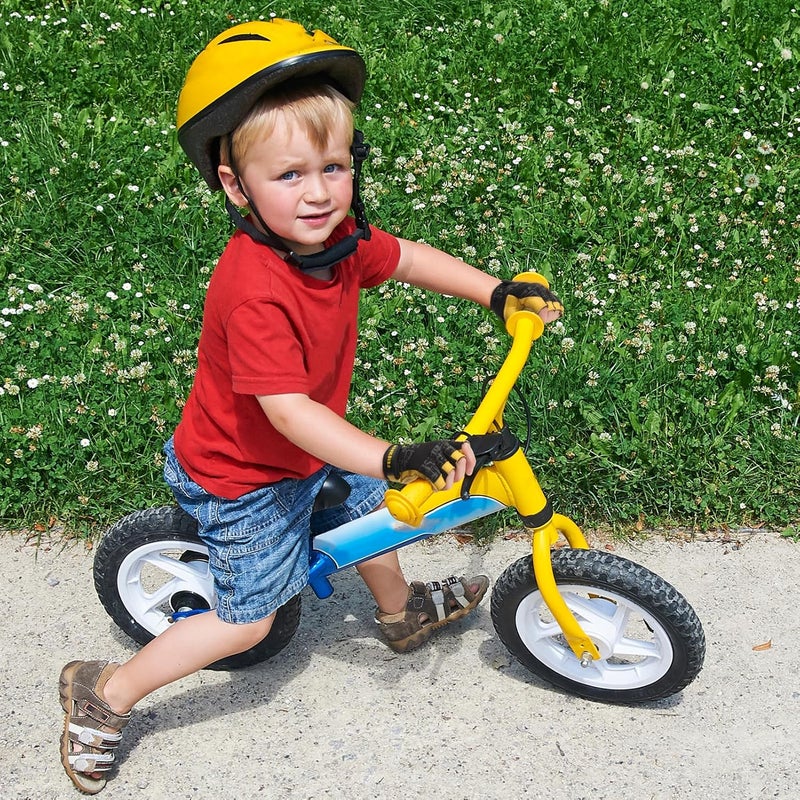 FEISHDEK Non Slip Fingerless Kids Bike Gloves for Children Cycling Riding Biking Sports Fishing Gloves with Adjustable Wrist (Black, Large) - Image 5